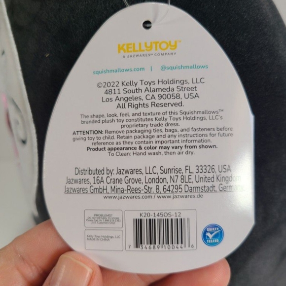 Squishmallow 12" Anessa Day Of The Dead Sugar Skull Black White Plush - Picture 5 of 7